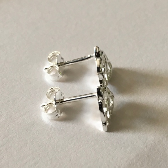 Sterling Silver Triquetra Charmed Earrings - Picture 5 of 5